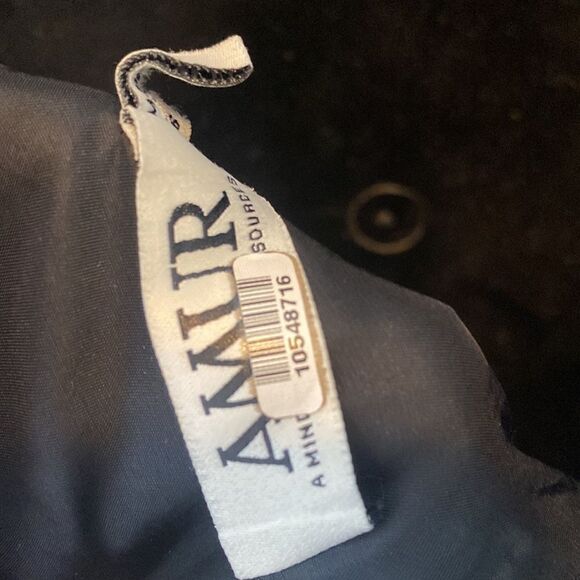 Amur Francesca striped off shoulder satin midi dress 6 Whimsigoth French girl - Picture 7 of 8